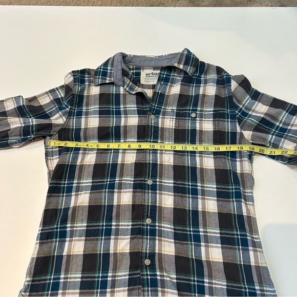Urban Pipeline Blue Green Cotton Flannel Size S - Picture 5 of 13